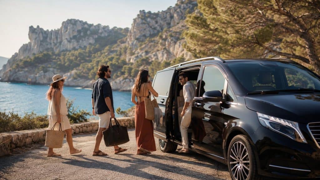 Véhicule DC Driving stationné avant une prise en charge à Marseille